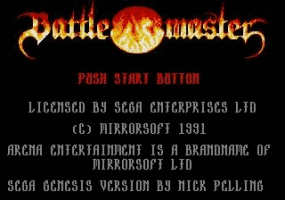 Battle Master Title Screen